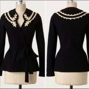 Anthropologie Guinevere Sea Fan Wrap Sweater